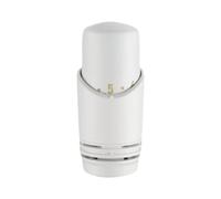 Cabezal de termostato de radiador DN20 con control de válvula roscada con función anticongelante ajustable e indicadores de temperatura claros para sistemas de calefacción del hogar, color blanco