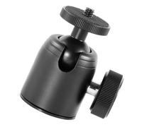 Cabezal de Trípode 1/4 3/8 de Aleación de Aluminio Rotación 360° Negro | 1 Juego, Soporte Estable y Ligero, Compatible Proyectores, Pieza Compacta para Montaje