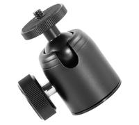 Cabezal de Trípode de Rótula Esférica 1/4 3/8 Negro de Aluminio | Juego 1 Pieza, Rotación 360°, Soporte Firme y Movimiento Adaptable para Cámara y Proyector