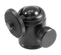 Cabezal de Trípode Rótula 1/4 3/8 de Aleación de Aluminio Negra | Rotación 360° y Ajuste de Ángulo, Montaje Estable para Proyector, Juego de 1 Pieza