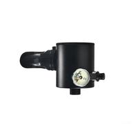 Cabezal de válvula de buceo funcional para botella de pony, cilindro de oxígeno con manómetro, boquilla de aire para inflar y desinflar (negro mate)