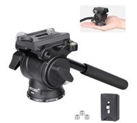Cabezal de video ARTCISE VH03 con trípode, cabezal fluido Pan Tilt con placa de liberación rápida para Arca Swiss, rotación de 360° e inclinación de 145°, para cámara de video DSLR. Carga máxima 15 kg