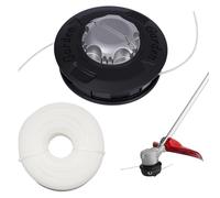 Cabezal Desbrozadora Universal Aluminio, XiXiRan M10 X 1,25 Cortacéspedes Carretes Cabezal de Corte para Desbrozadora Hilo de Nailon de Repuesto 30m x Ø2,4 mm (negro)