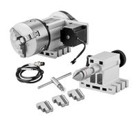 Cabezal divisorio K11-100mm, Portabrocas de 3 mordazas, 2,6 "/65mm de altura central, contrapunto MT2, relación de engranaje 6:1, Universal for fresado y grabado