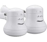 Cabezal ducha eléctrica Accesorios instantáneos sin tanque calientes Inicio Control temperatura redondo Ahorro agua con soporte manguera Baño Seguro alta potencia(UE) (2)