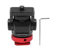 Cabezal Esférico para Trípode, Adaptador Zapata Fría, Tornillo 1/4 Pulgada, Aleación de Aluminio Mini - Rotación 360°, Control Preciso, Uso en Fotografía SLR (Día)