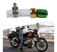 Cabezal Filtro Aire para moto Silicona Aluminio Cabezal Filtro | Aleación aluminio robusta, tubo silicona flexible, color para verde llamativo, drenaje eficiente, universal
