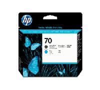 HP 70 Cabezal (C9404A) Negro mate y cian