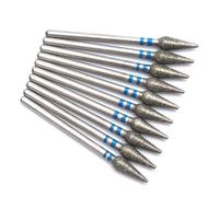 Cabezal lijador para uñas, 10 brocas eléctricas de diamante multicolor for manicura y pedicura.(T26-55)