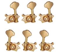 Cabezal máquina sintonizador 3L3R 6 PCS 1:18 Guitarra Sking Tuning Pegs Tunner Machine Heads Perillas Tuning Teclas Para La Guitarra Acústica O Eléctrica (Color : Gold)