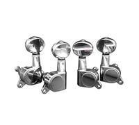 Cabezal máquina sintonizador 4 Unids Adjunto Ukelele Tuning Pegs Sintonizadores Níquel Cabeza 2r2l Para Ukelele