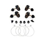 Cabezal máquina sintonizador 4pcs Ukulele Tuning Pegs Sintonizadores Cabezas De La Máquina + 4pcs Ukulele Strings For Ukulele Guitar Parts