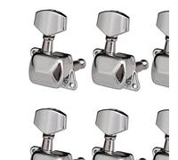 Cabezal máquina sintonizador 6 PCS Guitarra Sking Tuning Pegs Tuner Semi-Cloed Tuner Machine Heads Para Guitarra Eléctrica Guitarra Acústica Popular (Color : Silver 6Right)