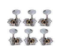 Cabezal máquina sintonizador 6pcs 18: 1 Relación De Engranajes Vintage Abrir Engranajes Sintonizadores Sintonizadores Tuning Pegs Agujero Medio Para La Guitarra Clásica Chrome (Color : 3R3L)