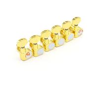 Cabezal máquina sintonizador 6pcs Guitarra Tuning Pegs Machine Heads Tuning Peg Machine Head Guitar Sintonizadores No Hay Orificios De Montaje (Color : 6R Gold)