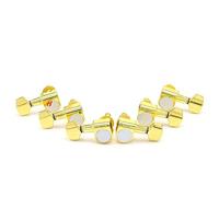 Cabezal máquina sintonizador 6pcs Guitarra Tuning Pegs Machine Heads Tuning Peg Machine Head Guitar Sintonizadores No Hay Orificios De Montaje (Color : 3L3R Gold)