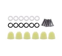 Cabezal máquina sintonizador 6pcs Tuning Peg Caps Pulido Tunner Tecla Tapa Tapa String String Handle Con Las Partes De La Arandela De Los Tornillos (Color : Green)