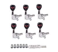 Cabezal máquina sintonizador 6R Guitarra Tuning Pegs Sintonizador Máquina Skull Head Guitar String Sintoning Pegs Machine Head Sintonizadores