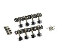 Cabezal máquina sintonizador Mandolin Pegs 4 Cuadruple 8-String Pegs Button Quasi-Knob Winder Silver
