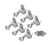 Cabezal máquina sintonizador Máquina De Guitarra Eléctrica Cabezales Perillas String Tuning Pegs Locking Sintonizadores Paquete De 6pcs 6r (Color : Silver)
