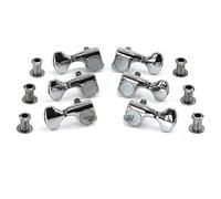 Cabezal máquina sintonizador Pandilla De Guitarra Acústica Folclórica Eléctrica Totalmente Cerrada De Sintonizador De La Mariposa De La Mariposa Twisting Manija 1:21 (Color : Silver)