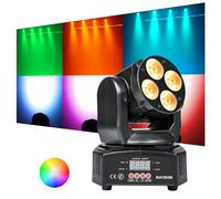 Cabezal móvil LED profesional DMX512 RGBWA/UV 50W 16/18CH Professional Mini Moving Head Iluminación de escenario 6 en 1 efecto estroboscópico para DJ discoteca, restaurante, club, boda Home Party.