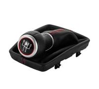 Cabezal Palanca Cambio Marchas Coche Para A4 S4 8K Para A5 8T Para Q5 8R S-Line 2007-2015 Perilla Cambio Marchas Manual Coche 5 Velocidades 6 Velocidades Con Funda Cuero PU Accesorios(5 Speed Red Line