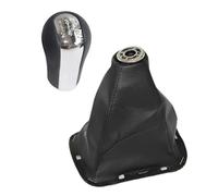 Cabezal Palanca Cambio Marchas Coche para Toyota para Avensis T25 MK2 II 2003 2004 2005 2006 2007 2008 2009 Perilla De Cambio De Marchas De Cuero PU Accesorios(5 Speed Chrome)