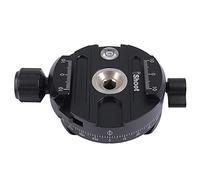 Cabezal panorámico, 21mm de Grosor, Ultra Delgado, 360° de Escala giratoria, Soporte de Cabeza panorámica Pro para trípode, Compatible con Arca-Swiss Cabeza de Bola Placa de liberación rápida cámara