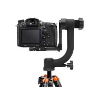 Cabezal panorámico cardán para trípode, cabezal de trípode de 360° con placa de liberación rápida, hasta 20 kg de capacidad de carga, cabezal panorámico para cámara DSLR, teleobjetivo, fotografía de