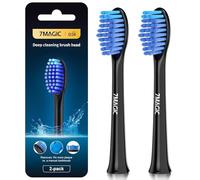 Cabezal para cepillo de dientes, 2 unidades, 7MAGIC Ritter cepillos de repuesto para limpieza profunda de los dientes, dureza media, cabezales compatibles con el cepillo de dientes eléctrico 7MAGIC