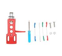 Cabezal para Tocadiscos, Soporte de Vinilo para Lápiz óptico Soporte para Lápiz óptico para Cabezal de Fonógrafo Universal LP Reemplazo de Montaje de Cabezal para Tocadiscos con 4 Cables(rojo)