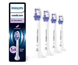 Cabezal Philips Sensitive HX6054/87 Blanco Pack 4 Extra Suave Compatible Sonicare
