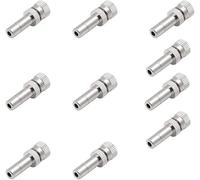 Cabezal pulverizador de niebla de alta presión, Paquete de 10 boquillas nebulización plateadas conexión rápida 0,1 a,6 mm for jardinería, refrigeración y control del polvo(0.3mm)