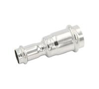 Cabezal reductor de doble abrazadera de acero inoxidable 304, reductor de tubería de agua de pared delgada directa, junta de conversión recta, serie 1(Inside diameter 50.8mm*16mm)