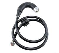 Cabezal rociador de cama para champú, juego de manguera de 120 cm, diseño curvado para ahorro de agua, construcción ABS, salón profesional y uso doméstico (negro)