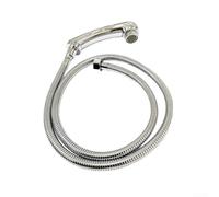 Cabezal rociador de champú de salón con manguera, cabezal de ducha de mano, para fregadero de peluquería y peluquería, accesorio de aleación ABS de flujo de agua suave, plateado, accesorio de grifo de