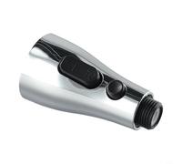 Cabezal rociador de grifo extraíble de 3 funciones para grifos de cocina y baño, rosca G1/2, modos de flujo de ahorro de agua/pulverización/pausa, chorros de silicona autolimpiables, (brillante)