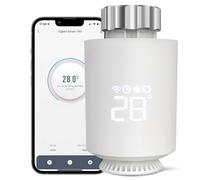Cabezal termostático conectado e inteligente, accesorio conectado vía WiFi para tus cabezales de radiadores, compatible con Alexa, Google Assistant, Smart Life APP Control, Programable (1 paquete)