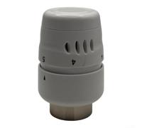 Cabezal termostático de radiador M30 x 1,5 TRV de repuesto para sistemas de calefacción, válvula de control de temperatura de plástico blanco con protección anticongelante de 50 mm de diámetro (1