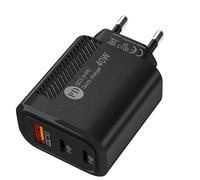 Cabezal USB de Carga rápida | Cabezal de Carga USB | Tipo-c de QC3.0 2PD 40W del Bloque de del teléfono Principal incombustible Cargador teléfono para la protección contra sobrecal
