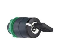Cabezal ZB5AG210 for interruptor selector de llave XB5, plástico negro, 22 mm, 458 A, 2 posiciones, sin contacto