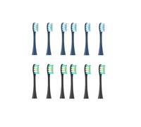 Cabezales 12PCS, Compatible Con Oclean, X X PRO Z1 | F1, One, Air 2, X Pro Elite, cerdas suaves, forma W, cabezal redondeado(6 dark blue 6 black)