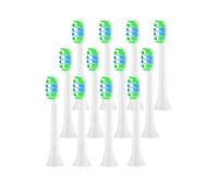 Cabezales, compatible con Philips, 4100 6500 6100 7500 | Cabezales de repuesto for cepillo dental eléctrico for series 5300 y 1100, uso diario(12PCS Green)