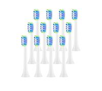 Cabezales, compatible con Philips, 4100 6500 6100 7500 | Cabezales de repuesto for cepillo dental eléctrico for series 5300 y 1100, uso diario(12PCS Blue)