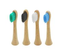 Cabezales de bambú para cepillo de dientes Philips Sonicare, cerdas suaves, 4 unidades