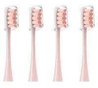 Cabezales de cepillo, compatible con Oclean, x pro Elite, X | Flow, F1, Air 2; 4 cabezales de repuesto; tapas higiénicas; cerdas suaves(4 Pcs pink)