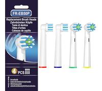 Cabezales de cepillo de dientes de repuesto compatibles con Oral B, cabezales de cepillo eléctrico sensibles a la cruz para Pro 1000 Genius X Smart 1500, cabezal redondo de suavidad media BKIX