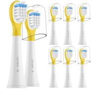 Cabezales de cepillo de dientes para niños Philips Sonicare: Kids 7+ Cabezales de cepillo de dientes de repuesto estándar compatibles con Phillips 6032/94 6321 6340 6042 6320 6330, amarillo, 8