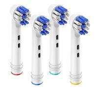 Cabezales de cepillo de dientes para Oral B, paquete de 4 cabezales de repuesto para cepillo de dientes eléctrico profesional compatibles con Oral B Braun, cerdas Dupont suaves medianas de repuesto
